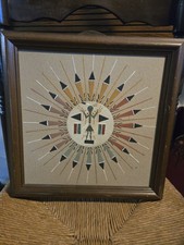 Vintage Lester Johnson Sand Painting Signed With Note Explaining Painting picture