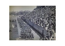 1916 Boy Scouts Harvard Stadium Rally Parade WW1 Homefront Glass Negative OOAK picture