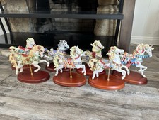 Lot Of 7 Lenox Carousel Horses Limited Edition Christmas Retired picture