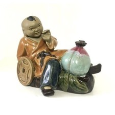 Vintage Ceramic Shekwan Mudman Shiwan Wanjiang Chinese Men Figurine 5