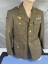 WWII US 14th Air Force / CBI Aerial Gunner 4-Pocket Uniform Jacket Sterling Wing picture