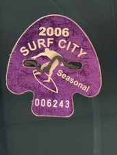 2006  SURF CITY LBI NEW JERSEY SEASONAL BEACH BADGE / TAG WITH PIN picture