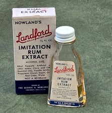 Nowlands Landford Imitation Rum Extract Bottle In Original Box Cincinnati OH  picture