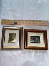 RARE VINTAGE 1950'S GILDED GOLD/SILVER ITALIAN FRAMED PICTURES 1/SIGNED picture