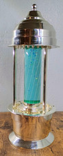 MINT NOS Vintage Johnson Industries Rain Lamp Chrome Teal Glitter Lava Core Lamp picture