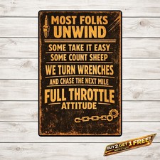Funny Biker Quote Tin Sign Retro Motorcycle Humor Wall Decor 8x12 picture