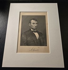 President Abraham Lincoln Vintage 1800's White House Portrait w/Signature picture