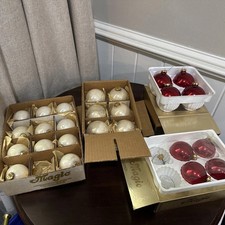 Vintage Magic by Rauch Industries Glass Ornaments Lot - Pearlescent & Red picture