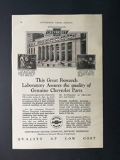 Vintage 1928 Genuine Chevrolet Parts - Full Page Original Ad picture