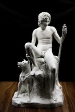 Shepherd Boy Statue – Resin Printed Matte White Figurine by Bertel Thorvaldsen – picture