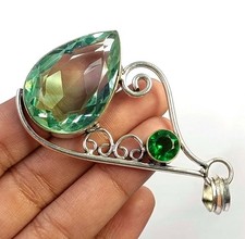78 Ct Natural Blue Aquamarine Pear Shape 925 Silver Pendant IGL Gemstone 6JHL picture
