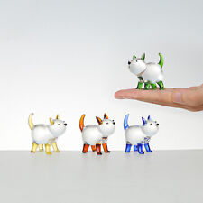 4Pcs Color Crystal Dog Figurine Collection Glass Animal Ornament Home Decor Gift picture