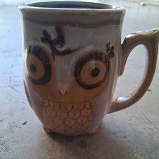 Gibson Home Pottery Glazed Owl Coffee Mug,Cup, New Without the packaging. picture