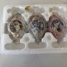 Bradford Editions Disney Princess Porcelain Ornaments Cinderella/Snow/Belle NIB picture