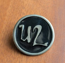 Vintage U2 Enamel Lapel Pin Achtung Baby, Band Logo, 1992, Excellent Condition picture