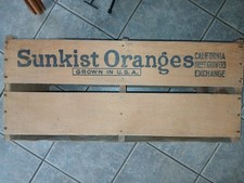 Vintage 1923 Antique LARGE Sunkist Oranges California Fruit USA Wood Box Crate picture