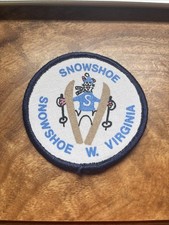 Snowshoe Mountain SKIING SKI PATCH SOUVENIR Rare 70s WV West Virginia Vtg picture