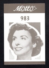 Lena Horne Singer Film Actress Vintage 1987 Motto Game Trivia Card #983 picture