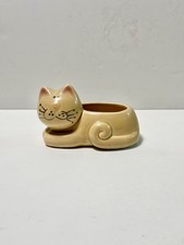 Small Vintage Cat Planter Kawaii Cutesy Kitty picture