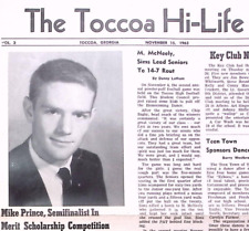 1963 GEORGIA TOCCOA HIGH SCHOOL NEWSPAPER HI-LIFE NOVEMBER 1963 VOL 3 NO 2 Z594 picture