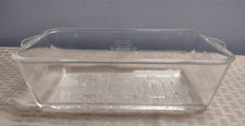 Vintage GlasBake Loaf Pan Refrigerator Dish #254, No Lid, Etched Pattern U.S.A. picture
