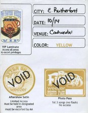 Foo Fighters Setlist Stage Used Rare Plus Picks Working Pass And Pass Sheet picture