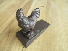 Cast Iron Rooster Chicken Door Stop Stopper Country Farmhouse Rustic Doorstop picture