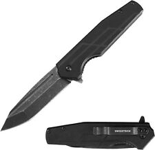 Swiss+Tech 4.75'' Pocket Folding Knife Tanto Blade Tactical Knife G10 Handle USA picture