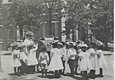Schoolchildren at 10th & P Sts. near Logan Circle, 1889, Washington, DC-POSTCARD picture