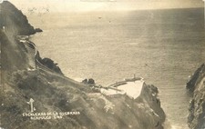 1942 RPPC La Quebrada Acapulco Mexico Cliff Diver View Vintage Postcard picture