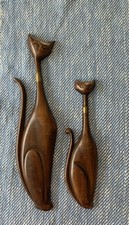 Pair Of Original MCM Siamese Cats Metal Sexton Mid Century Modern USA Retro Cool picture