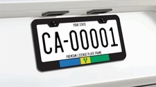 ST VINCENT AND THE GRENADINES Flags License Plate Frame-CAN PERSONALIZE picture