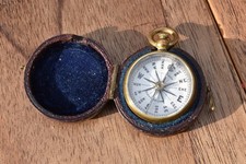 Rare Antique Pillischer Pocket Compass 8 New Bond Street, London in Leather Case picture