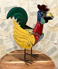 Aaron Jackson Orginal Rooster Metal Folk Art Sculpture Think Outside 19x17 MINT picture