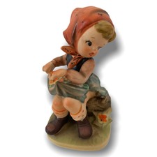 Vintage Napco Girl with Flowers 5.5