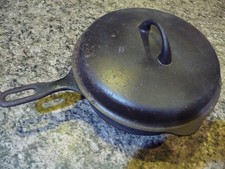 Cast Iron Griswold Chicken Fryer No. 8 Frying Pan Deep Skillet Matching Lid 1034 picture