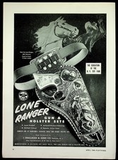 Lone Ranger Gun Holster Set 1948 Toy Ad Giant Playmates Doughboy Industries picture