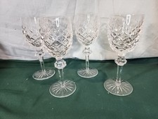 Waterford Powerscourt 7 1/8” Lead Crystal Claret Glasses, Set of 4, Nice picture