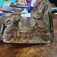 Anton Reiche Rabbit 2-Piece Metal Chocolate Mold Silver MPN 25323 Easter picture
