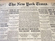 1928 SEPTEMBER 23 NEW YORK TIMES - WATERS RISE AGAIN IN OKEECHOBEE AREA- NT 6448 picture