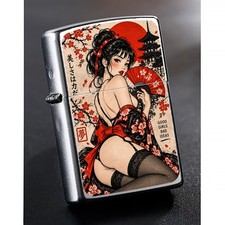 ZIPPO Anime Comics Japan Girl Vintage Style Lighter: fine art design picture