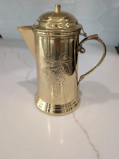 Sudbury Brass Communion Pitcher/Flagon Grape Design brass Eucharist Vintage picture