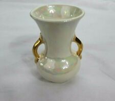 Pearl China Hand Decorated 22 Kt Gold Small Medium Shelf Vase 5.5