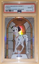 Pongo PSA 10 Low Pop 1 #d Parallel /50 Stained Glass Orange 2025 Kakawow Disney  picture