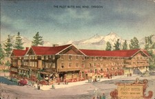 Bend OR Oregon Pilot Butte Inn c1930-50s Vintage Postcard picture