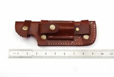Custom Handmade Horizontal Knife Leather Sheath Brown C1 For Right Handed Person picture