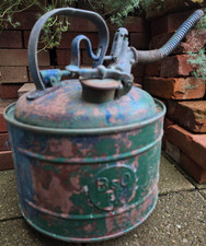 Antique B&O Railroad Embossed Kerosene Can Flex Spout Baltimore - Ohio Maryland picture