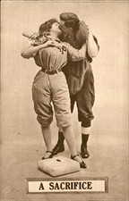 Baseball kiss Romance A SACRIFICE P.F. Henry & Co. c1900s-10s Postcard bhn picture