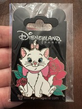 Disney Paris DLP Marie Aristocats Flower Series Pin Marie Red Rose Pin picture