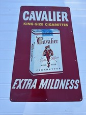 Vintage Cavalier Cigarettes Tobacco Advertising Tin Sign - Great Graphics picture
